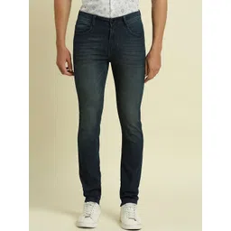 HJ HASASI Men Blue Slim Fit Light Fade Stretchable Jeans-picture-20