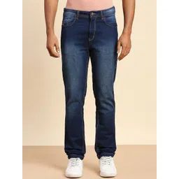 HJ HASASI Men Dark Shade Relaxed Fit High-Rise Heavy Fade Stretchable Cotton Jeans-picture-18