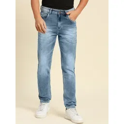 HJ HASASI Men Relaxed Fit Heavy Fade Stretchable Pure Cotton Jeans-picture-16