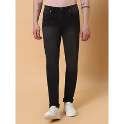 HJ HASASI Men Relaxed Fit High-Rise Light Fade Acid Wash Stretchable Jeans-picture-34