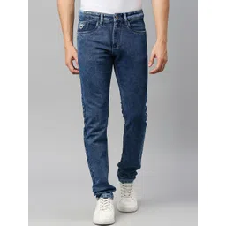 HJ HASASI Men Relaxed Fit Light Fade Stretchable Cotton Jeans-picture-36