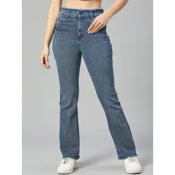 HJ HASASI Women Bootcut High-Rise Light Fade Stretchable Jeans-picture-21