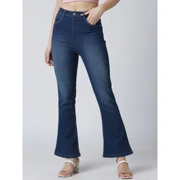 HJ HASASI Women Bootcut High-Rise Light Fade Stretchable Jeans-picture-32