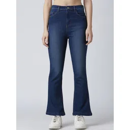 HJ HASASI Women Bootcut High-Rise Light Fade Stretchable Jeans-picture-24