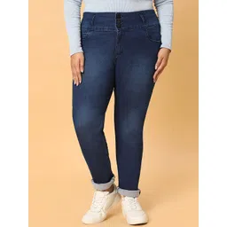 HJ HASASI Women High-Rise Light Fade Slim Fit Cotton  Jeans-picture-34