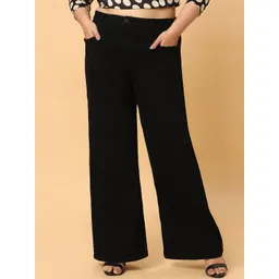 HJ HASASI Women Wide Leg High-Rise Stretchable Jeans-picture-18