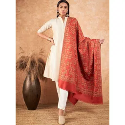 HK colours of fashion Ethnic Motifs Woven Design Woollen Shawl-picture-41