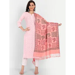 HK colours of fashion Women Self Design Wool Shawl-picture-38