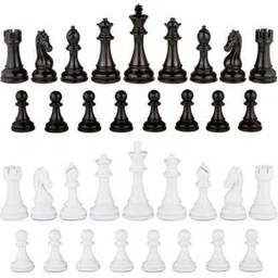 hk sport & toys Heavy Duty Super Strong Solid Big Size Chess Set of 32 Plastic Chess Pieces || 11 cm Chess Board-picture-32