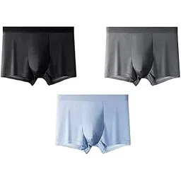 hk47 Premium Nylon Ice Silk Trunk for Men – Ultra-Soft, Breathable, Lightweight & Cooling Innerwear for Everyday Comfort, All-Season Wear (Any 3 Multicolor) Pack of 3-picture-19