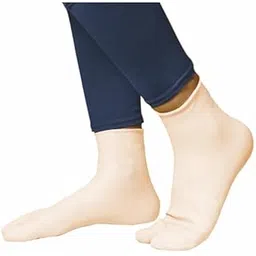 HLOKNTSABR waterproof Rubber Socks, Anti Crack Gel Heel Ankle Length And Foot Protector Moisturizing Socks for Foot Care,Pain Relief for Men And Women(1 PAIR) (SKIN BROWN) (LARGE)-picture-54