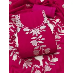 HMP Fashion Floral Embroidered Thread Work Unstitched Dress Material-picture-25