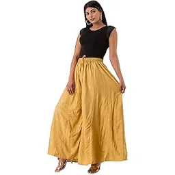 hnv style Skirt Palazzo for Girls | Traditional Ethnic Wear Palazoo for Women Stylish Latest | Relaxed Fit Bottom Wear Casual Palazo for Woman & Girls | Rayon, image 1