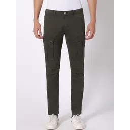 HO BINDAASS Men Easy Wash Mid-Rise Regular Fit Cargos Trousers-picture-31