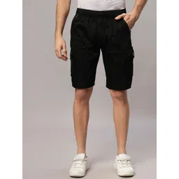 HO BINDAASS Men Mid-Rise Regular Fit Cotton Cargo Shorts image 1