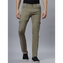 HO BINDAASS Men Relaxed Easy Wash Cargos Trousers-picture-38