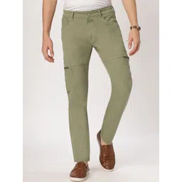 HO BINDAASS Men Relaxed Easy Wash Cargos Trousers-picture-39