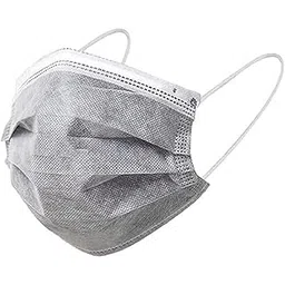 hobf Grey Surgical Mask Pack of 100 Pieces Disposable Masks 3 Ply Layer with Nose Clip Grey Use and Throw Masks Pack of 100 Pcs Pin-image-6