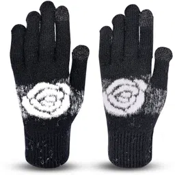 hoc Graphic Print, Self Design, Printed Winter Women Gloves-picture-12