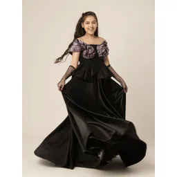 HOITY MOPPET Girls Sequin Dutch Satin Maxi Dress-picture-40