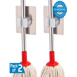HOKIPO 2-Pcs Magic Sticker Series Self Adhesive Mop & Broom Holder-picture-32