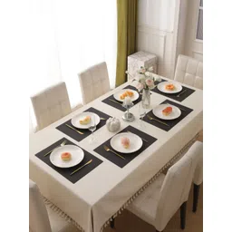 HOKIPO 6 Pcs Brown Textured Table Placemats-picture-35