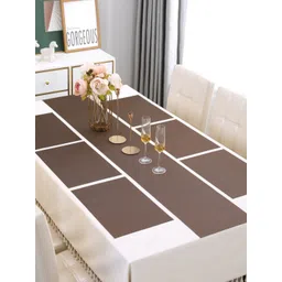 HOKIPO 7 Pieces Solid Tablemats with Table Runner-picture-36
