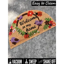 HOKIPO Beige & Orange Printed Coir Anti-Skid Eco-Friendly Doormat-picture-39