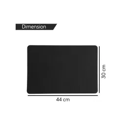 HOKIPO Black 4 Pieces Textured Waterproof Rectangle Table Placemats image 2