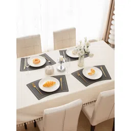 HOKIPO Black 4 Pieces Waterproof & Heat Resistant Table Placemats-picture-10