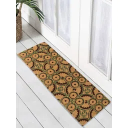 HOKIPO Brown & Black Printed Anti-Skid Coir Doormat-picture-23