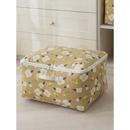 HOKIPO Brown & White Printed Clothes Storage Organizer image 1