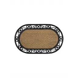 HOKIPO Brown Oval Shaped Anti-Skid Doormat-picture-26