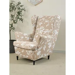 HOKIPO Brown Printed Chair Cover-picture-38