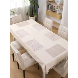 HOKIPO Cream & Brown 6 Pieces Striped Rectangle Table Placemats-picture-18