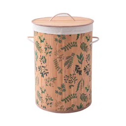 HOKIPO Eco-Friendly Foldable Bamboo Laundry Basket Hamper With Lid Large 61 Litre-picture-25