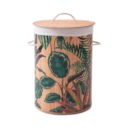 HOKIPO Eco-Friendly Foldable Bamboo Laundry Basket Hamper With Lid Large 61 Litre-picture-13