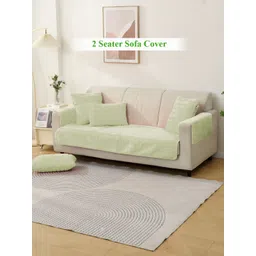HOKIPO Green 2 Seater Sofa Seat Mat & 2 Armrest Covers-picture-38