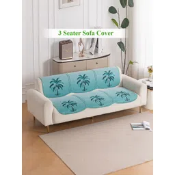 HOKIPO HeavenHue Blue & White 2 Pieces Printed 3 Seater Sofa Covers-picture-20