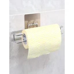 HOKIPO Magic Sticker Series Self Adhesive Chrome Metal Kitchen Tissue Paper Towel Holder-picture-10