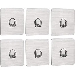 HOKIPO Magic Sticker Series Self Adhesive Hooks, Pack of 6 (Load Bearing Capacity of 3 KG Each Hook)-picture-13