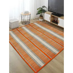 HOKIPO Orange-Colored & White Patterned Floor Mats-picture-18