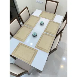 HOKIPO Set Of 6 Textured & Colourblocked Washable Table Placemats-picture-10
