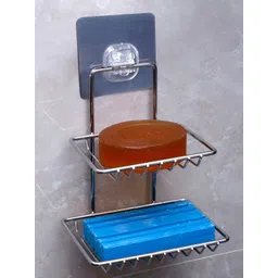 HOKIPO Silver-Toned Solid Stainless Steel Soap Dish-picture-13