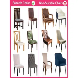 HOKIPO Teal Green 6 Pieces Self Design Chair Covers image 3