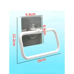 HOKIPO White 2 piece Solid Plastic Towel Holder image 3