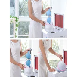 HOKIPO White 4 Pieces Mesh Laundry Bags image 3