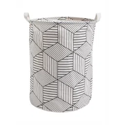 HOKIPO White & Black Printed Foldable Laundry Bags-picture-13