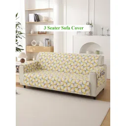 HOKIPO Yellow & White 3 Seater Sofa Cover Mat-picture-28