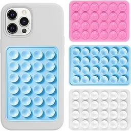 Holder Suction Phone Case (Pack of 3) Anti-Slip Silicone Back Cover, Multipurpose Hands-Free Sticky Pads for Phone Adhesive Mount for Selfies Videos Mirror (Multicolor)-picture-22